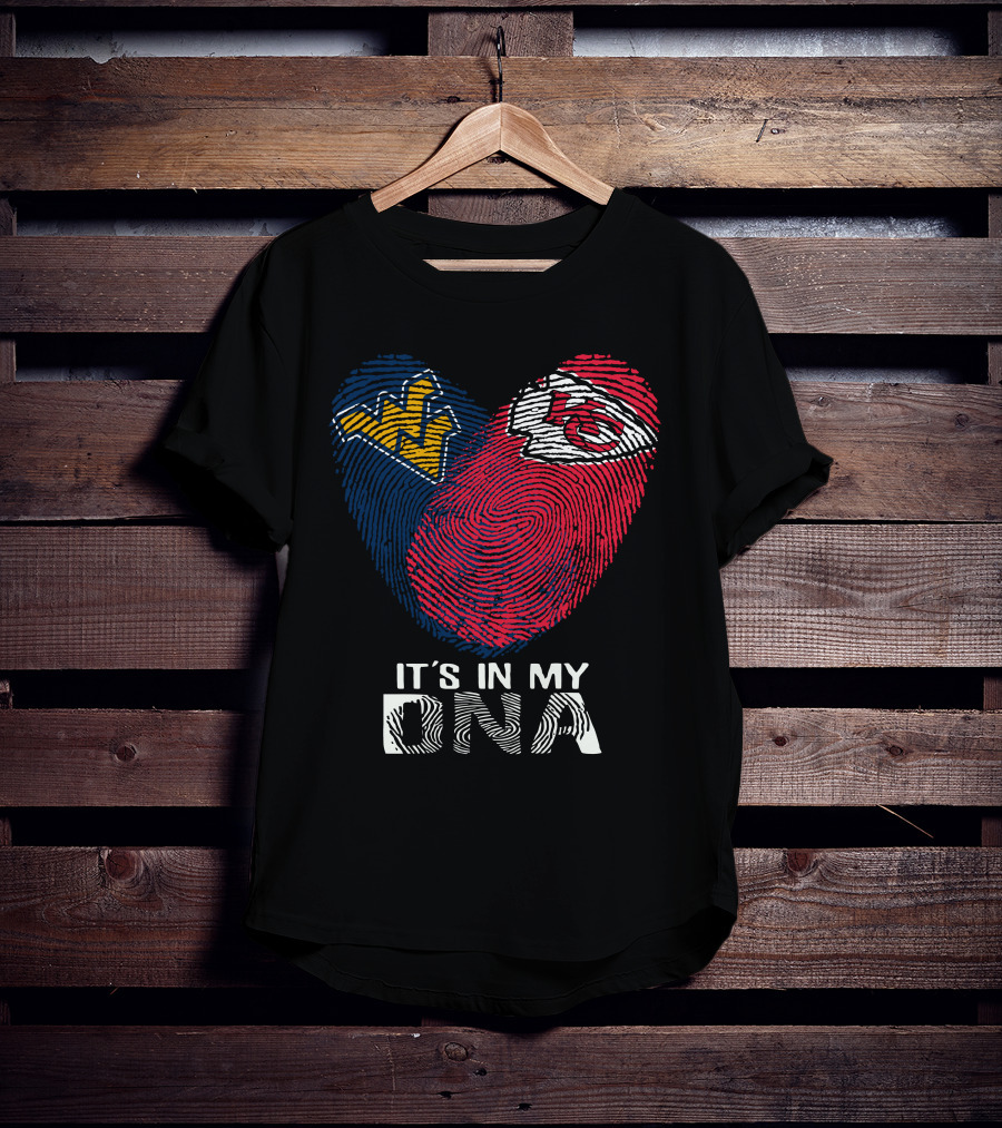 West Virginia Mountaineers And Kansas City Chiefs It's In My DNA T-Shirt