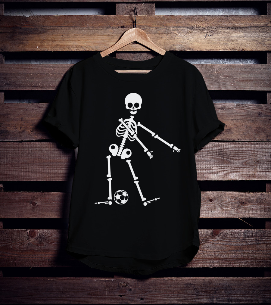 Skeleton Flossing Dance With Soccer Ball T-Shirt