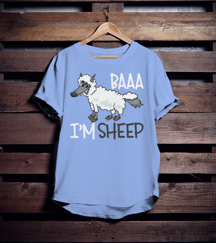 Baaa I'm A Sheep Funny Cartoon T-Shirt