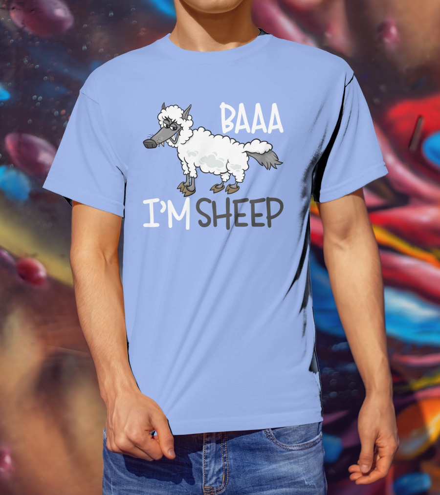 Baaa I'm A Sheep Funny Cartoon T-Shirt