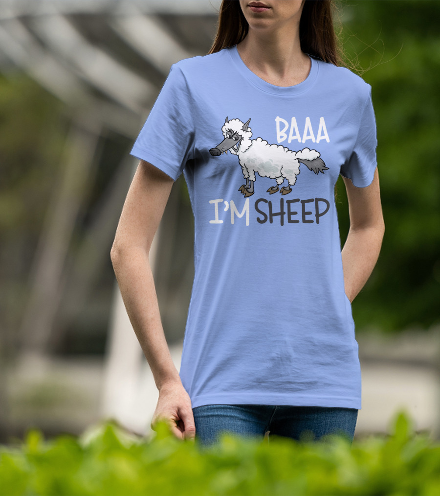 Baaa I'm A Sheep Funny Cartoon T-Shirt