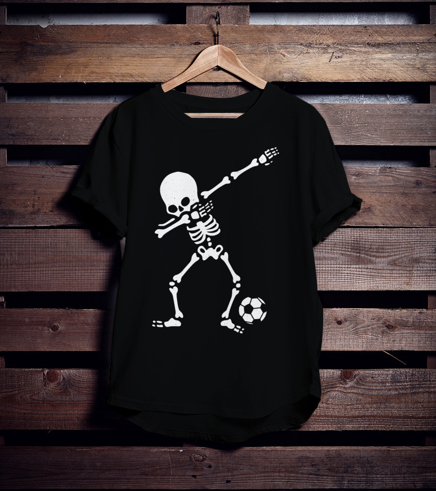 Skeleton Dabbing With Soccer Ball Pose T-Shirt