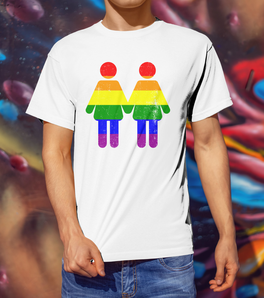 Love Is Love No Matter Lesbian Pride Rainbow Couple T-Shirt