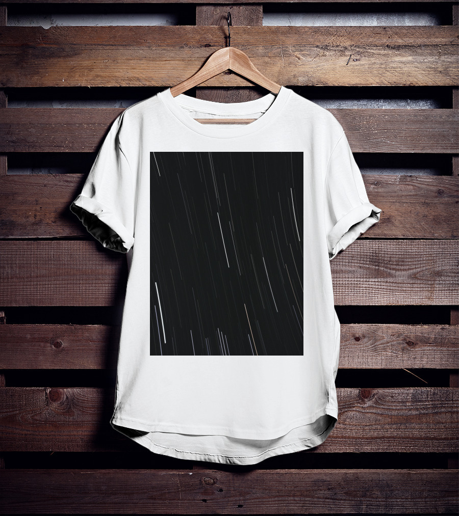 Back To Basics Scratch Night Sky Stripes T-Shirt