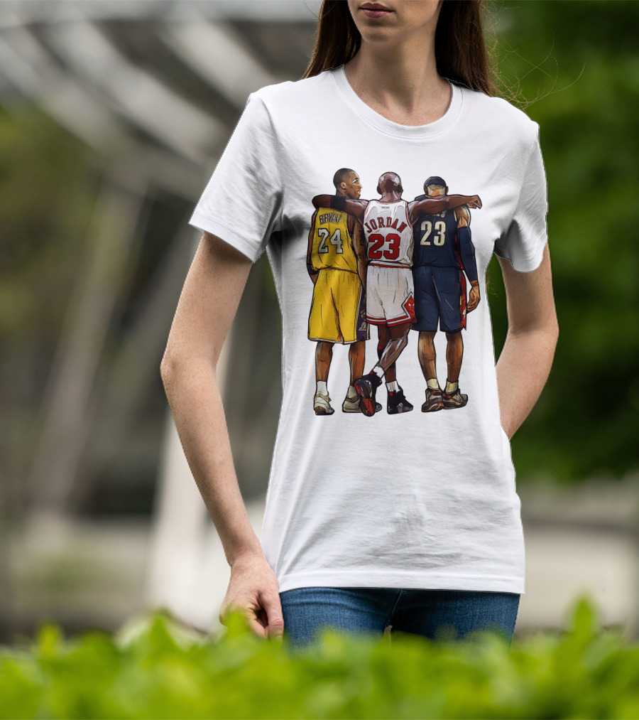 Kobe Bryant Michael Jordan 23 Lebron James 24 23 23 Lakers Bulls Cavaliers T-Shirt