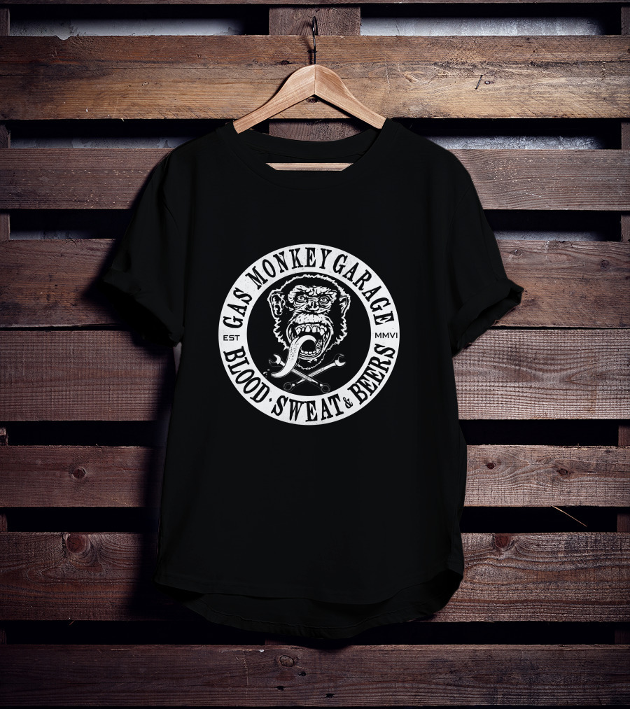 Gas Monkey Garage Blood Sweat And Beers EST MMVI T-Shirt