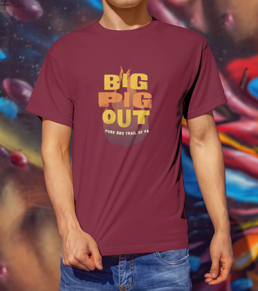 Big Pig Out Pork BBQ Trail Of PA T-Shirt