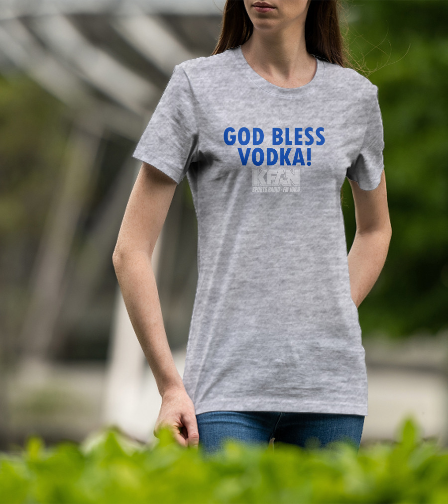 KFAN Sports Radio FM 100.3 God Bless Vodka T-Shirt