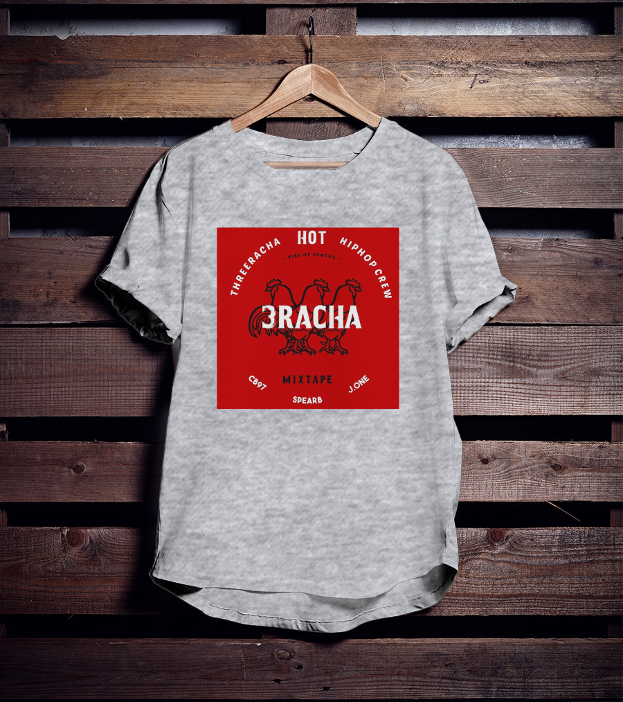 Three Racha Hot Hip Hop Crew Mixtape 3racha Vibe Of 3racha CB97 Spearb J.One T-Shirt
