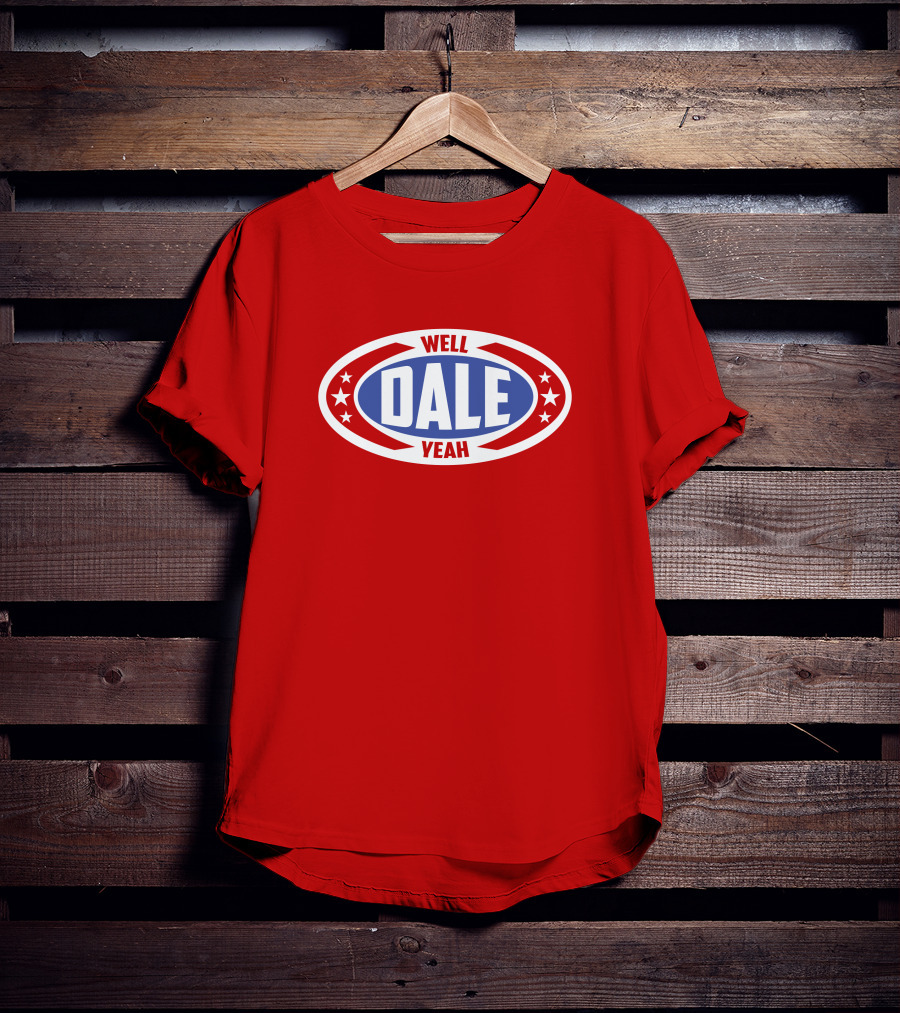 Dale Brisbys Rodeo Time Well Dale Yeah Stars Badge T-Shirt