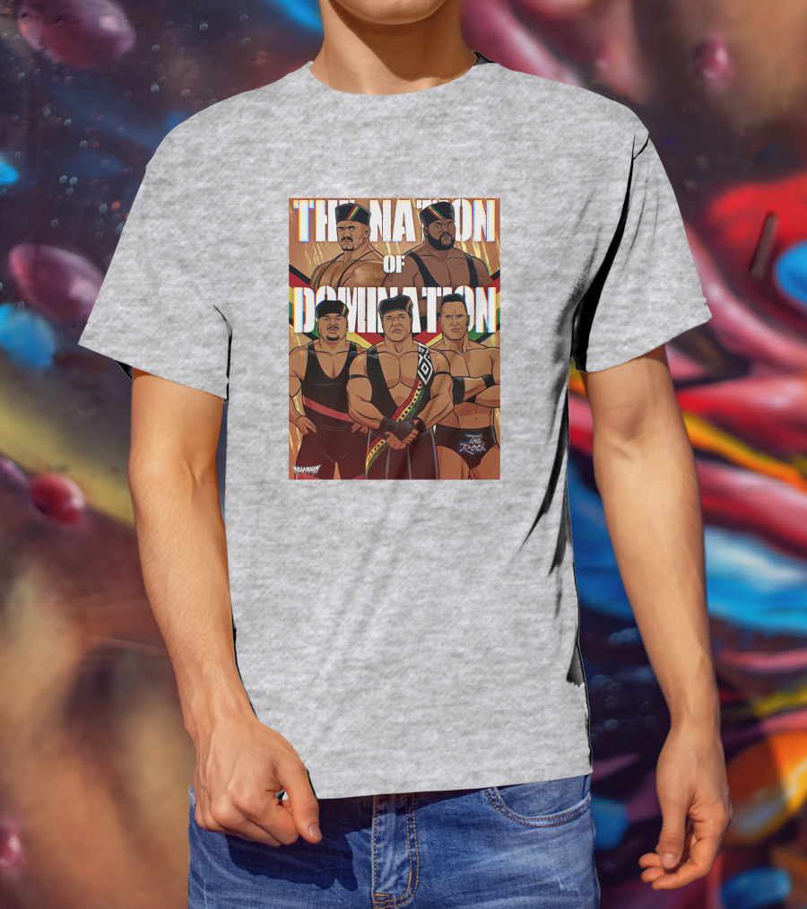 The Nation Of Domination The Rock Nolanium Art Drawing T-Shirt