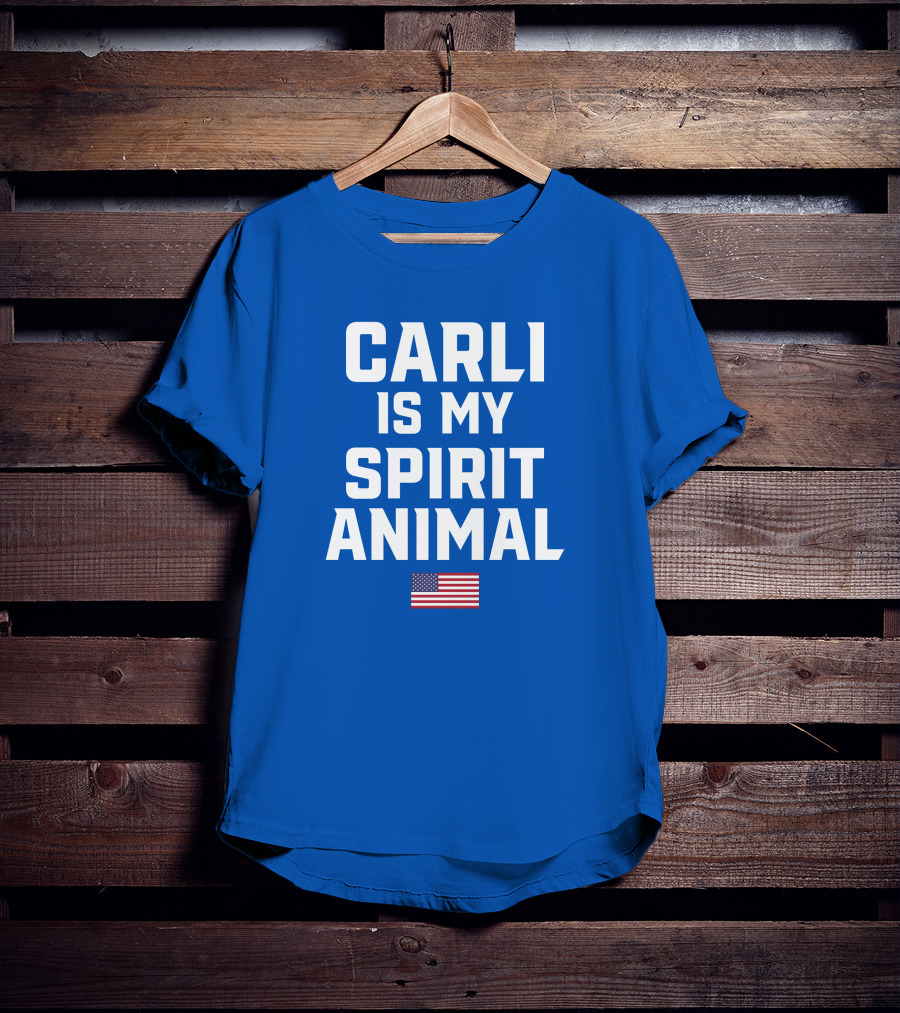 Carli Is My Spirit Animal American Flag T-Shirt