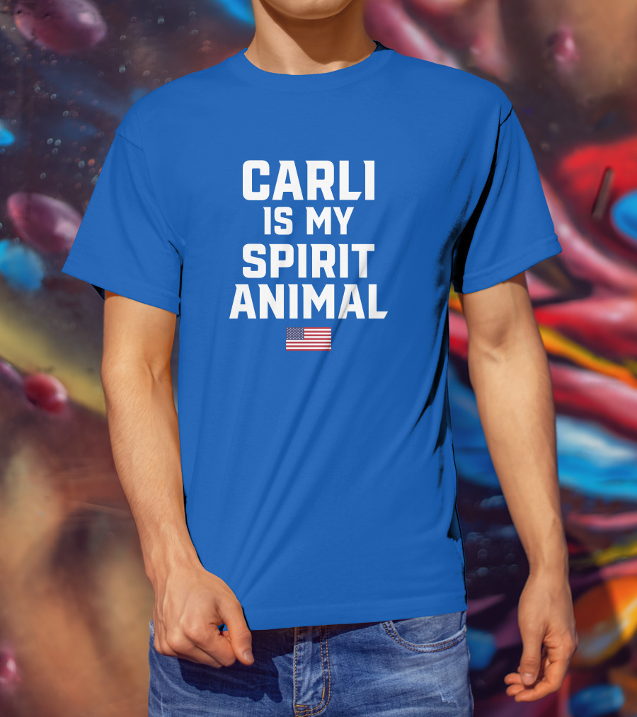 Carli Is My Spirit Animal American Flag T-Shirt