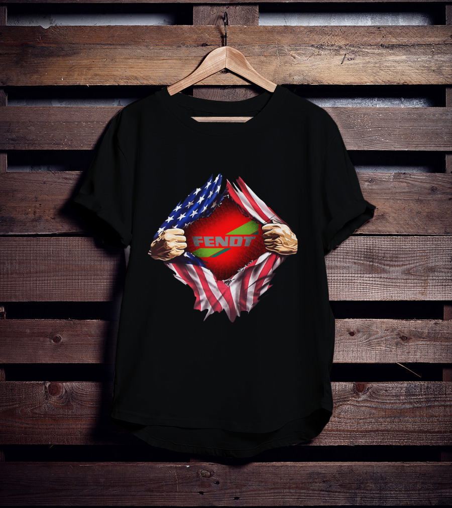 Fendt USA Flag Ripped Reveal T-Shirt