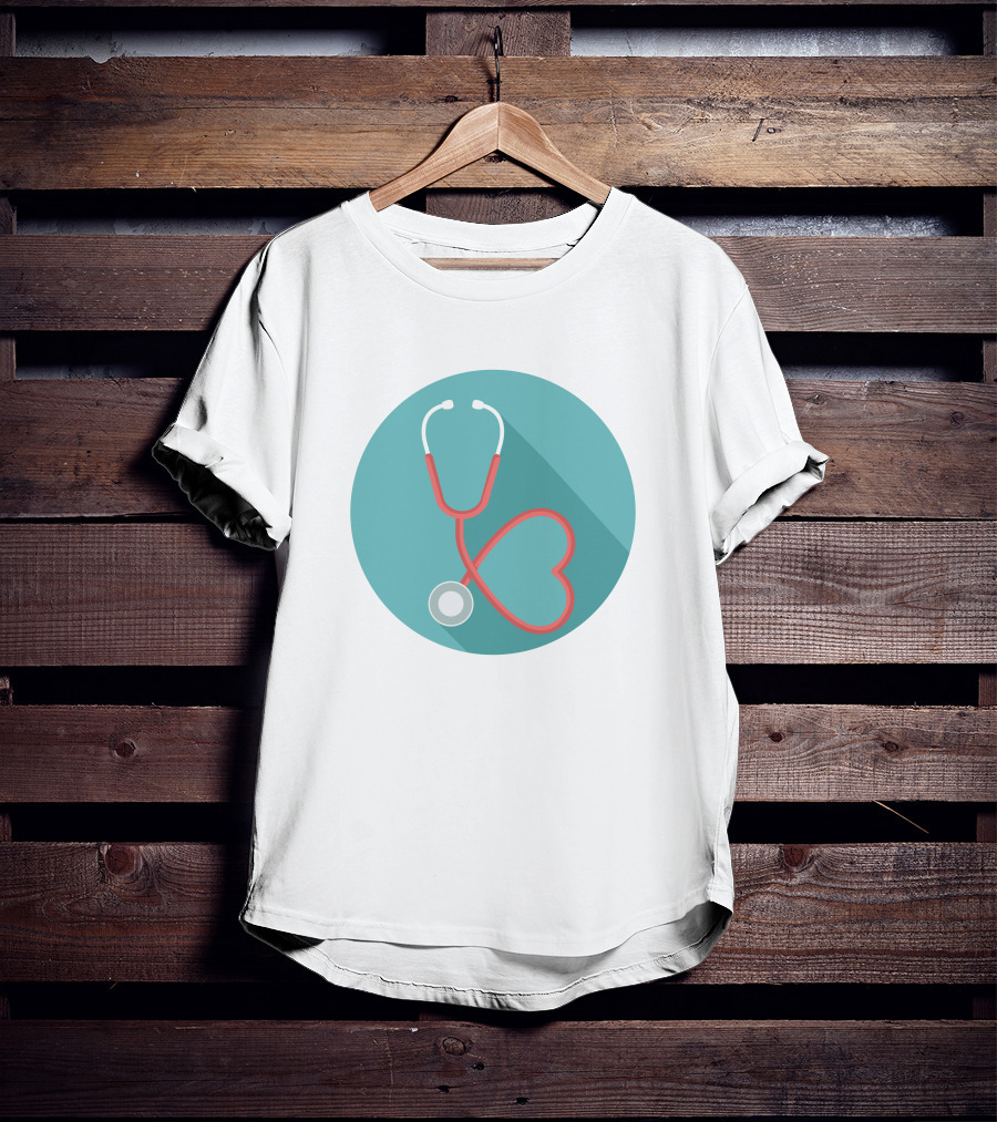 HEART K13 Stethoscope In Heart Shape Medical T-Shirt