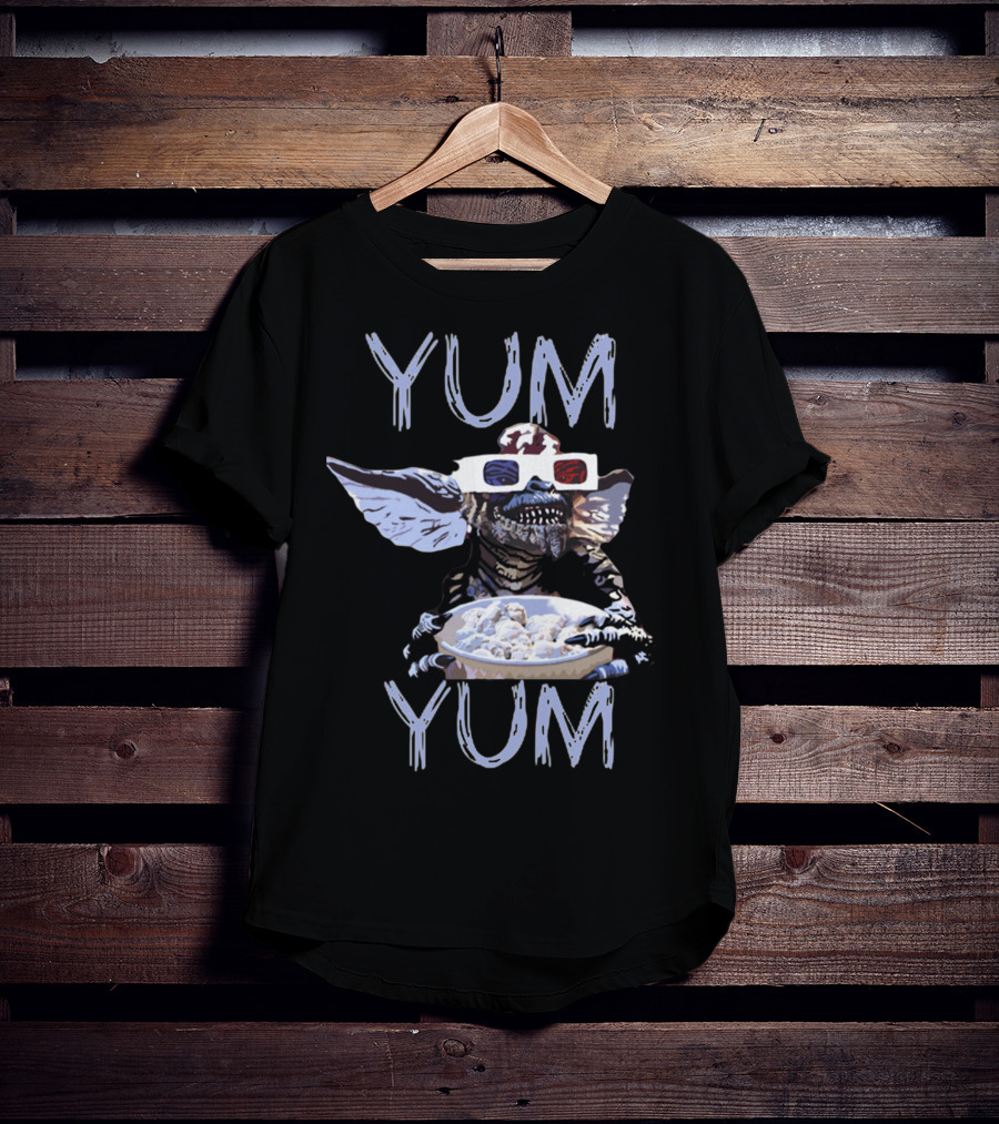 Gremlins Stripe Yum Yum 3D Glasses Eating T-Shirt