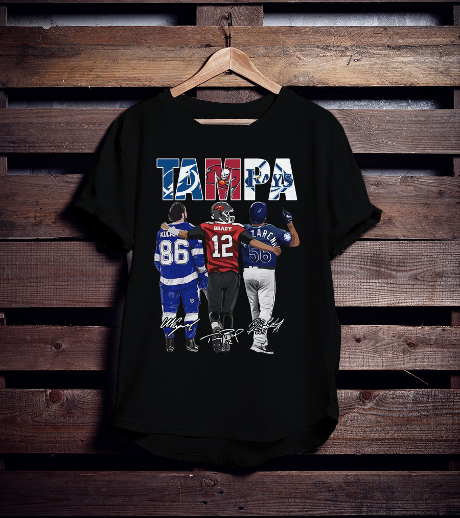Tampa Bay Lightning Buccaneers Rays Kucherov Brady Arozarena T-Shirt