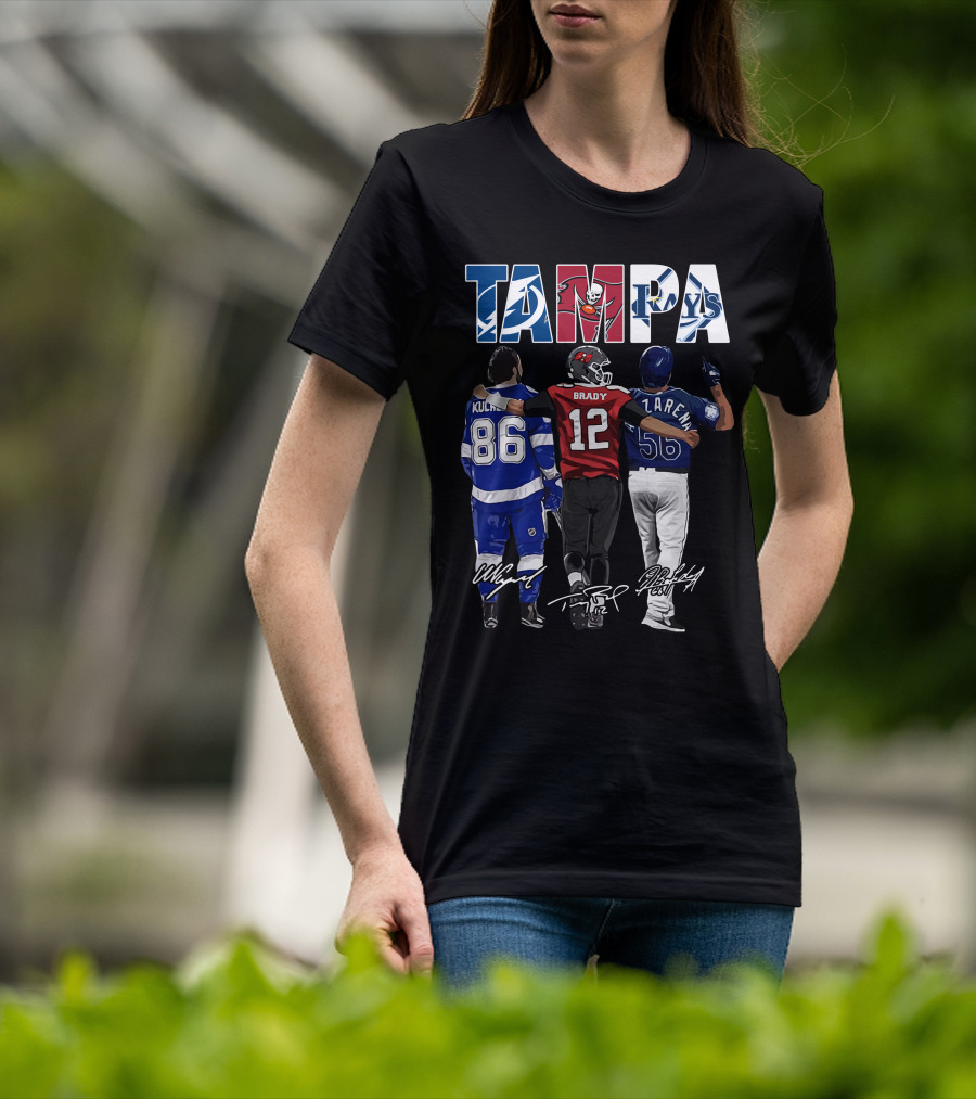 Tampa Bay Lightning Buccaneers Rays Kucherov Brady Arozarena T-Shirt