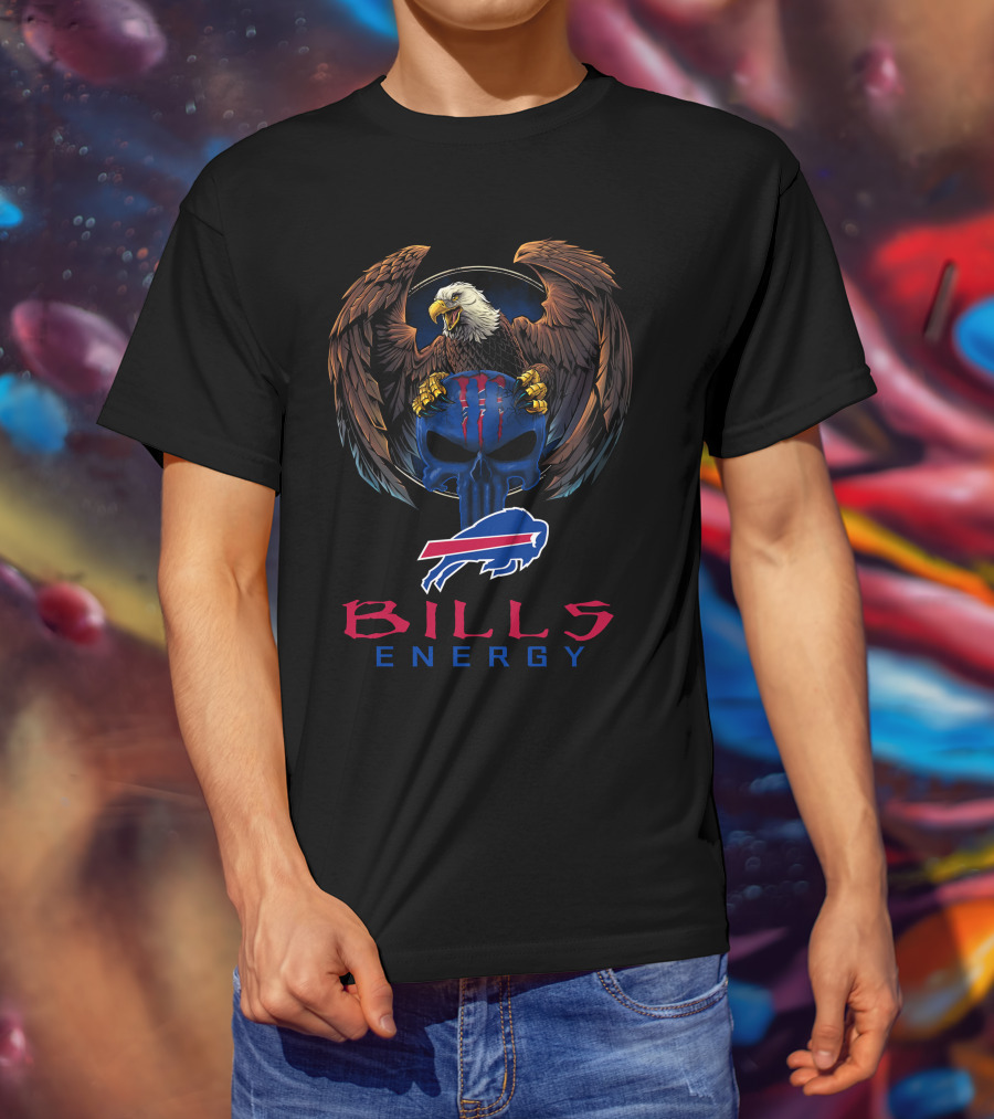 Bills Energy Buffalo Bills Eagle Skull T-Shirt