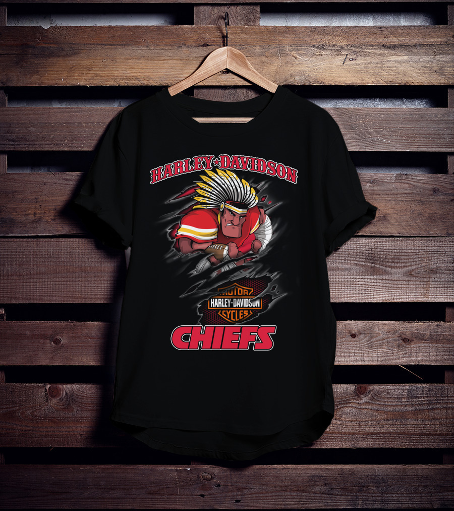 Harley Davidson Chiefs Kansas City Motorcycles T-Shirt