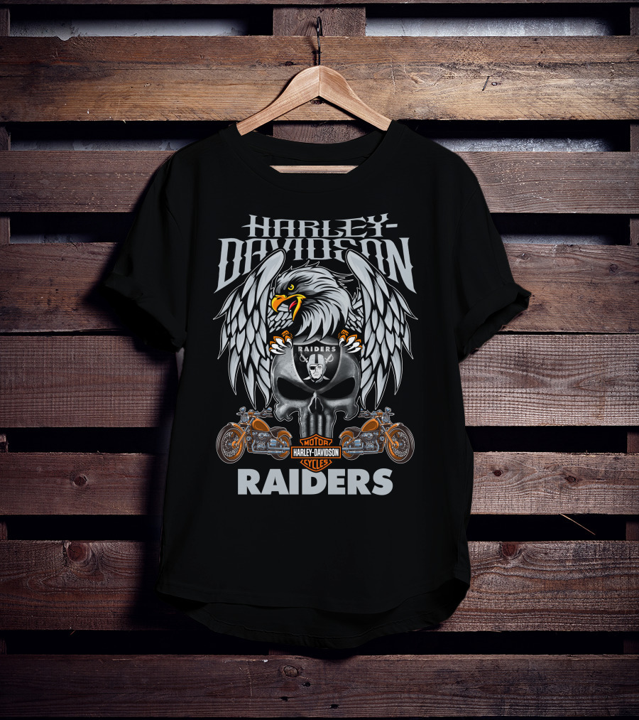 Harley Davidson Motor Raiders Las Vegas Raiders T-Shirt