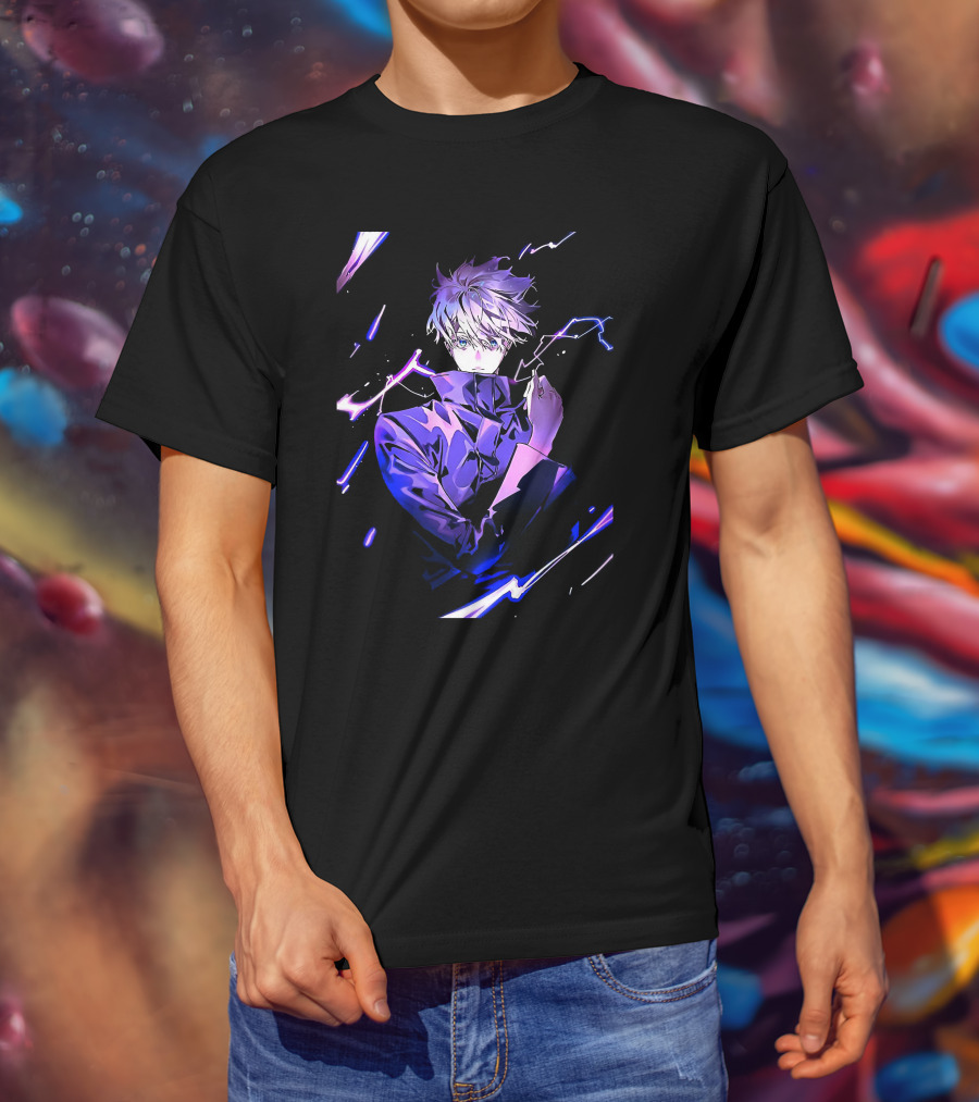 Gojo Satoru Jujutsu Kaisen Anime Purple Aura T-Shirt