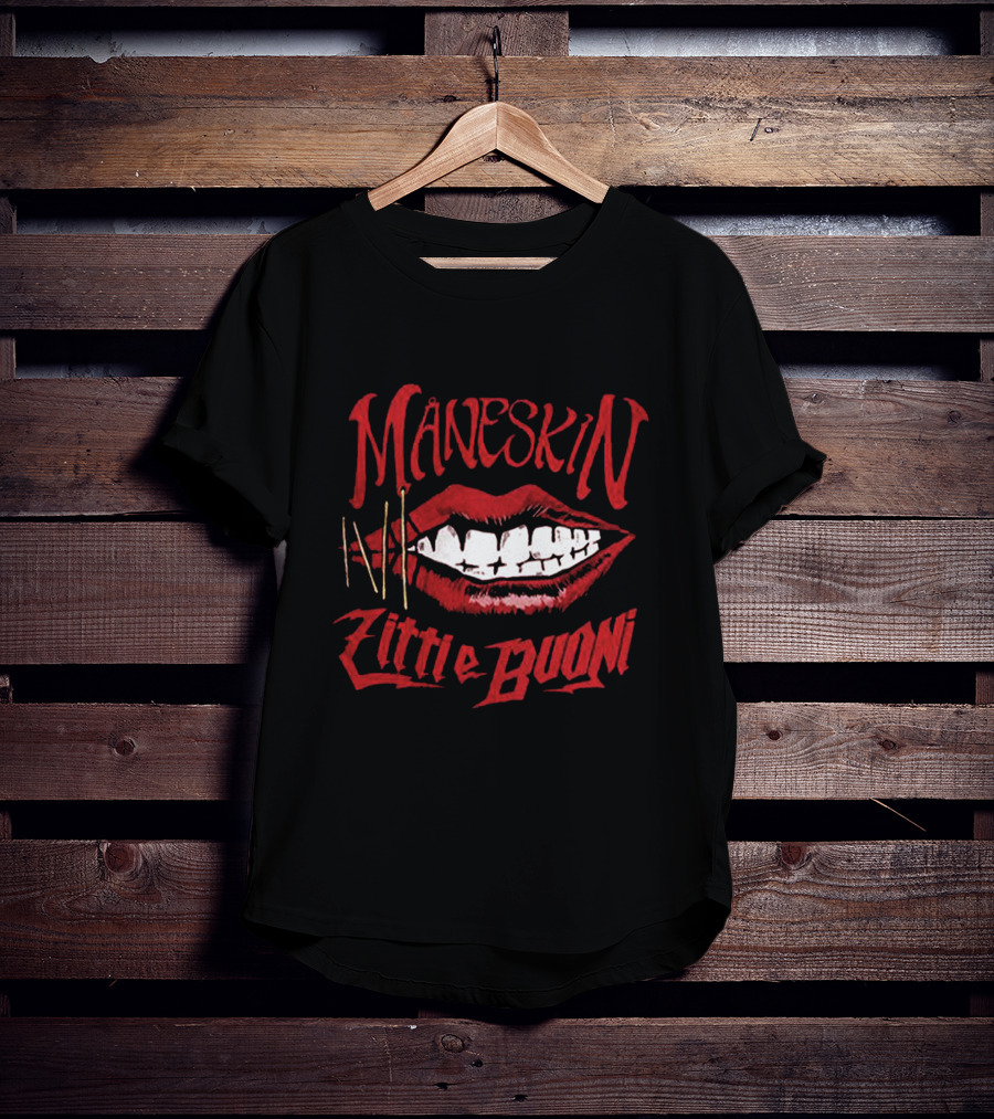 Måneskin Zitti E Buoni Red Lips T-Shirt