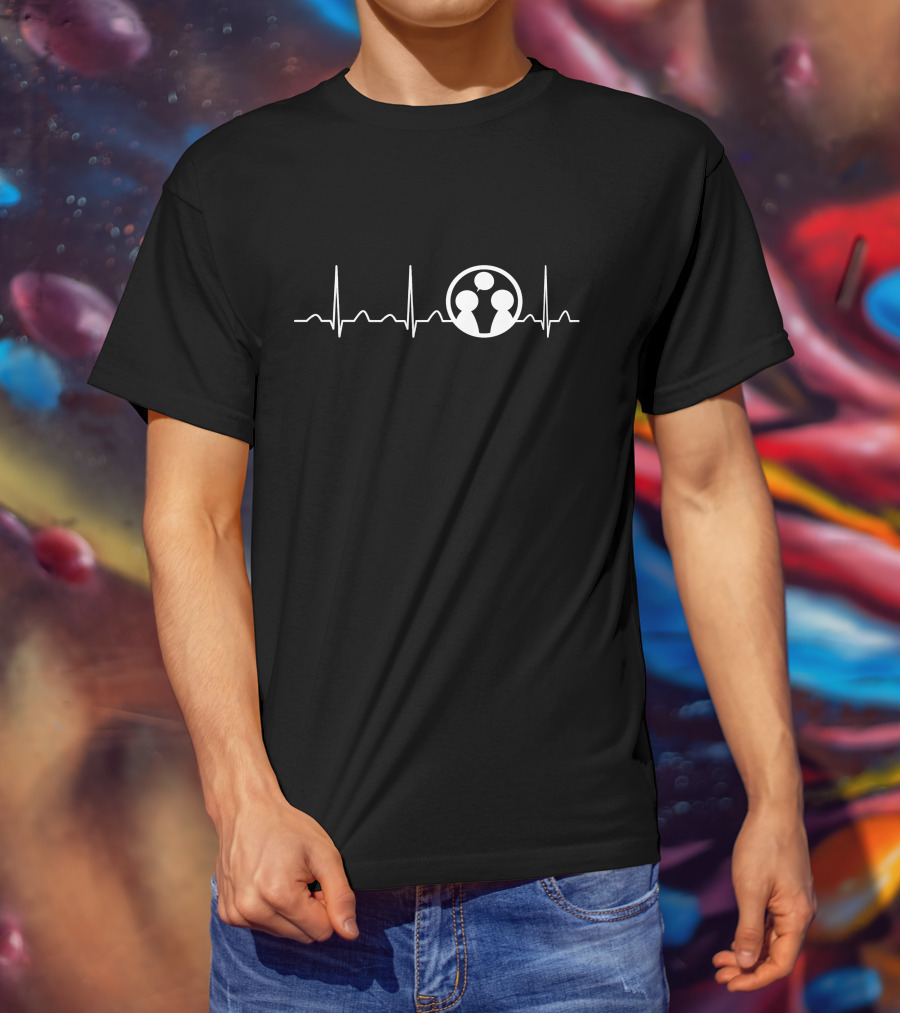 Guidance Counselor's Heartbeat With Conversation Icons T-Shirt