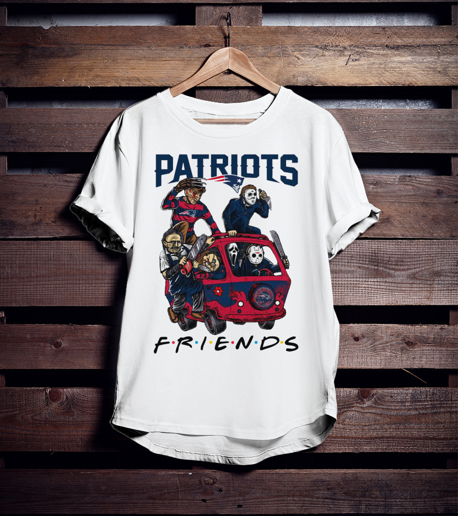Patriots Friends Halloween Horror Icons In New England Team Van T-Shirt