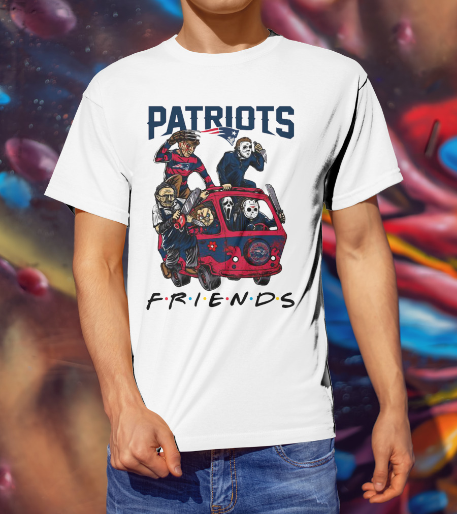Patriots Friends Halloween Horror Icons In New England Team Van T-Shirt