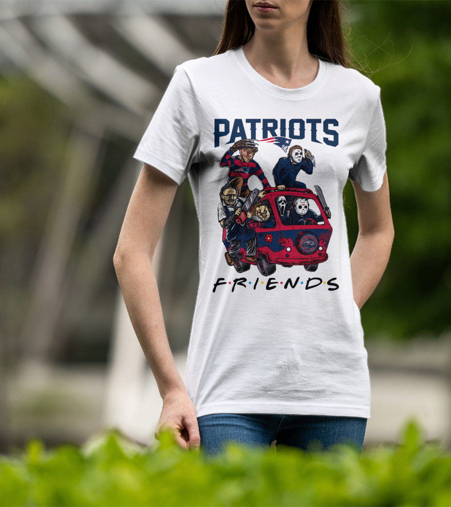 Patriots Friends Halloween Horror Icons In New England Team Van T-Shirt