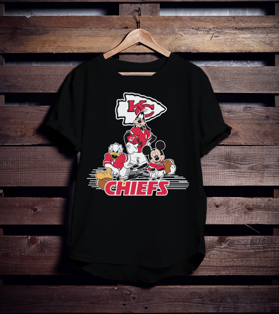 Mickey Donald Goofy Kansas City Chiefs Football Players Chiefs T-Shirt
