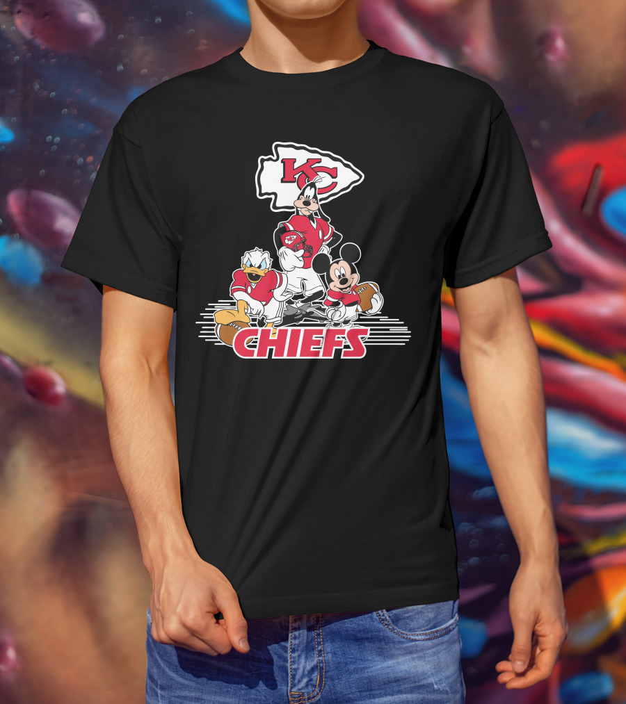 Mickey Donald Goofy Kansas City Chiefs Football Players Chiefs T-Shirt