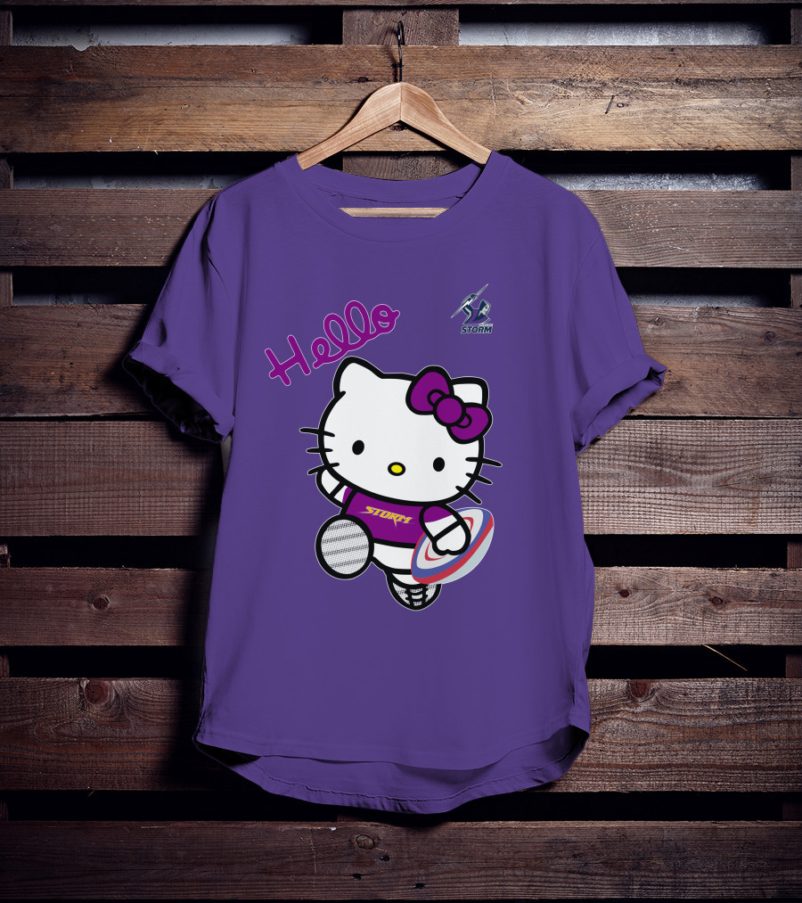 Melbourne Storm Hello Kitty Rugby T-Shirt