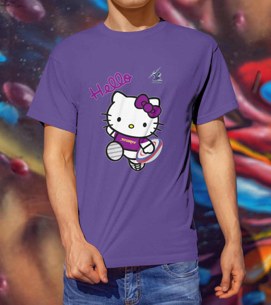 Melbourne Storm Hello Kitty Rugby T-Shirt