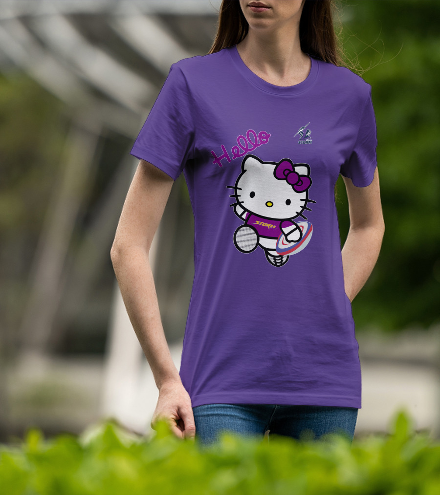 Melbourne Storm Hello Kitty Rugby T-Shirt