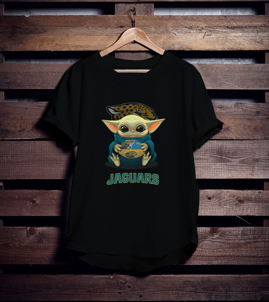 Jacksonville Jaguars Baby Yoda Jaguars Football Fan T-Shirt