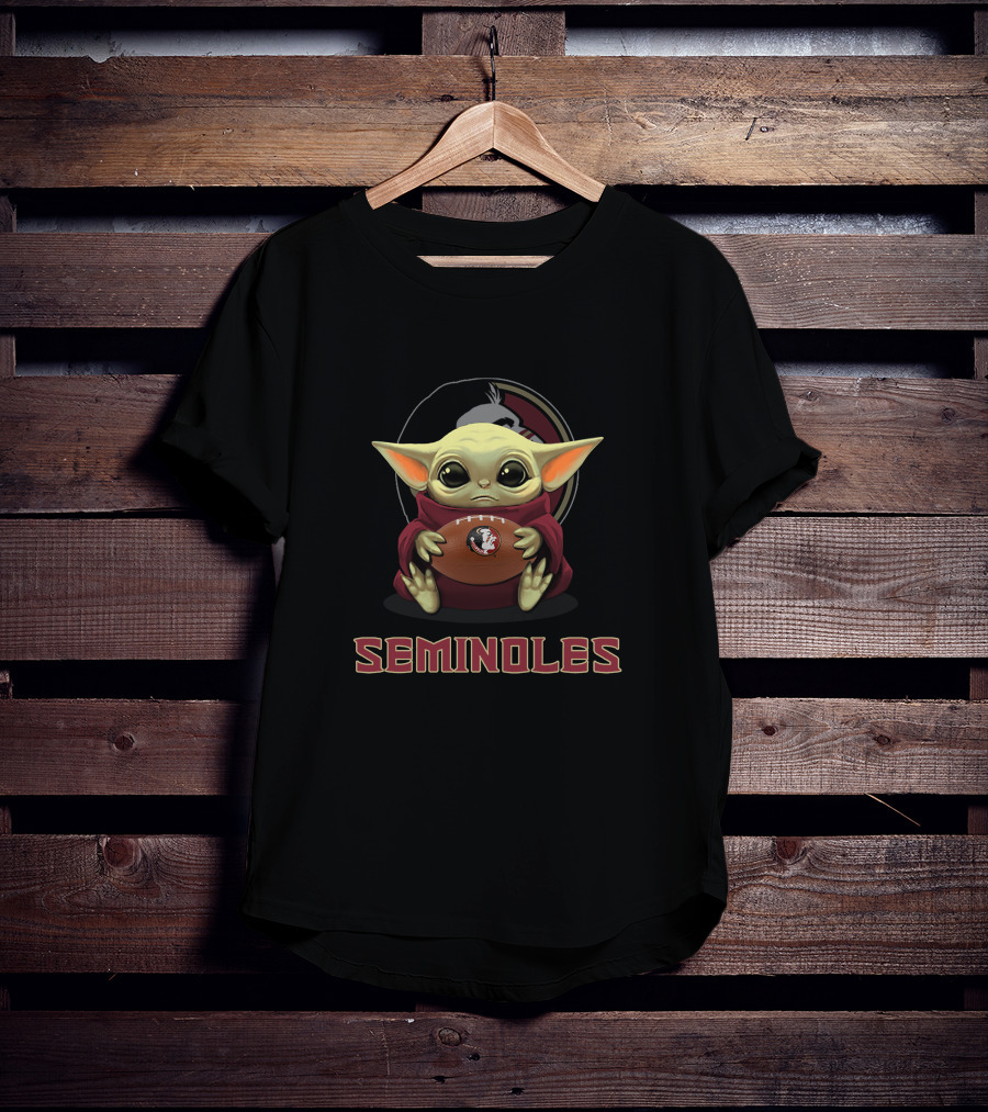 Seminoles Baby Yoda Holding Florida State Football T-Shirt