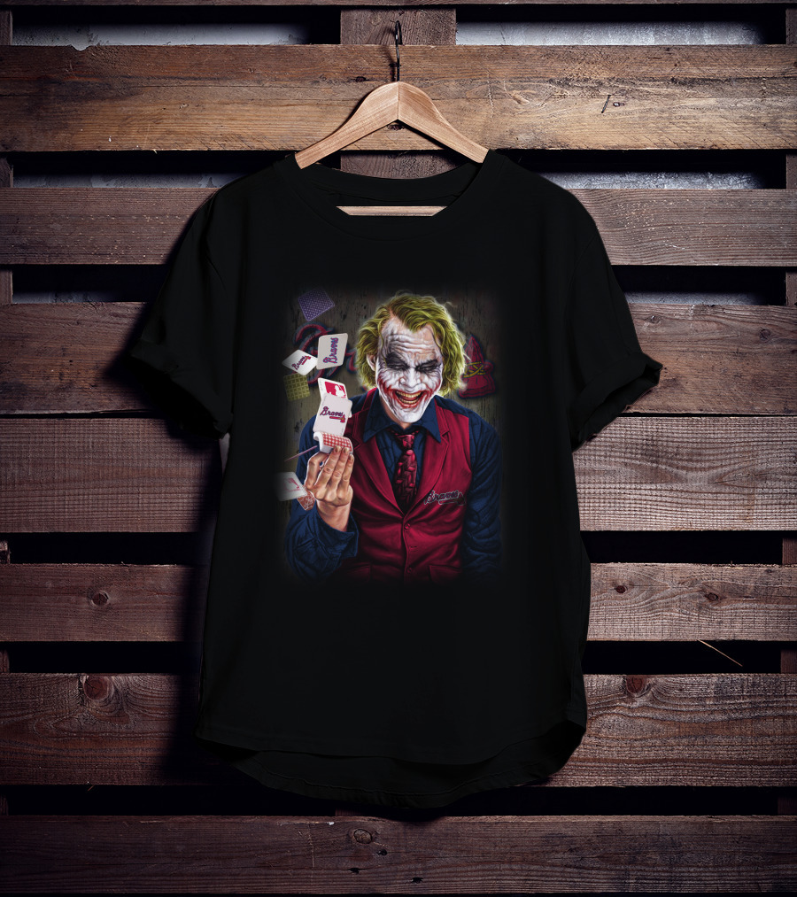 Atlanta Braves Joker Playing Cards Dark Humor T-Shirt