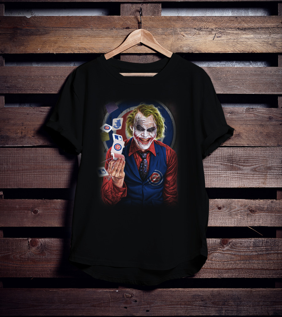 Chicago Cubs Joker Playing Cards Juggling Scene T-Shirt