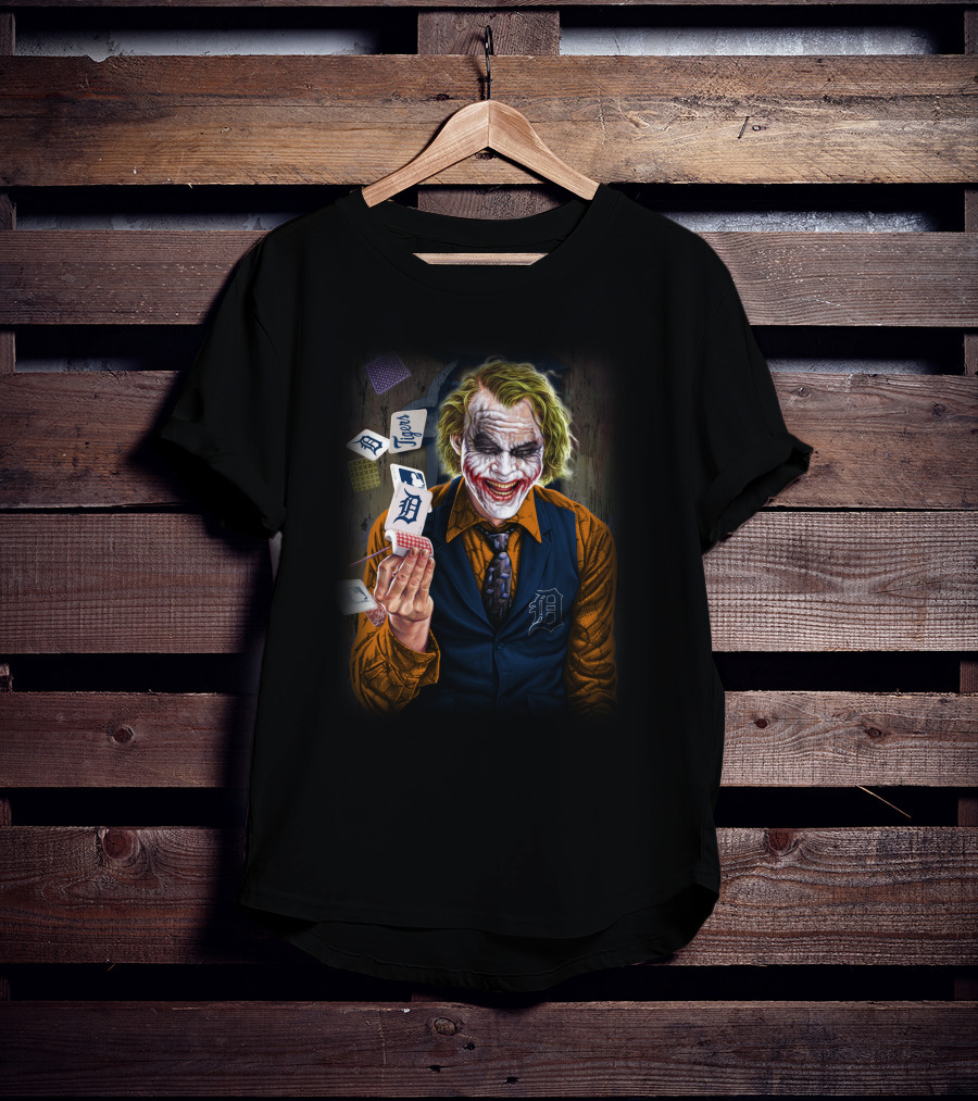 Detroit Tigers Joker Playing Cards Jester T-Shirt