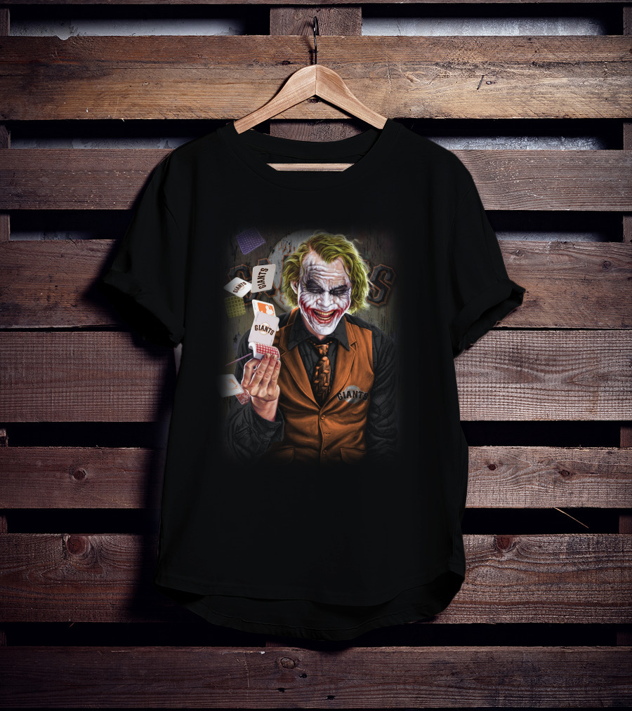 San Francisco Giants Joker Playing Cards Iconic Character Style T-Shirt