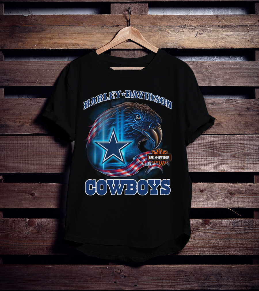 Harley Davidson Cowboys Eagle Star T-Shirt