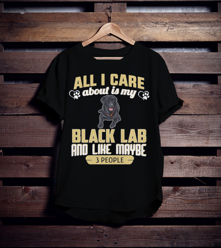 All I Care About Is My Black Lab And Like Maybe 3 People T-Shirt
