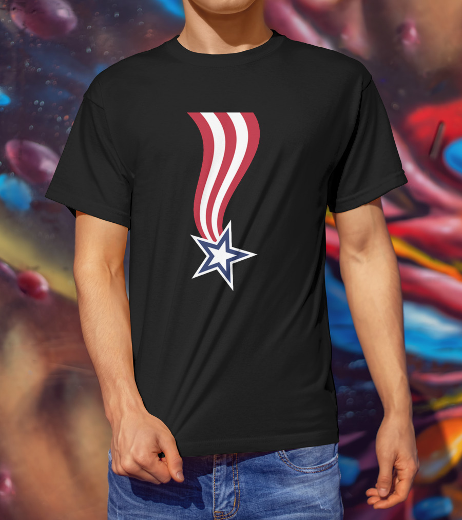 All American Flag Ribbon Star T-Shirt