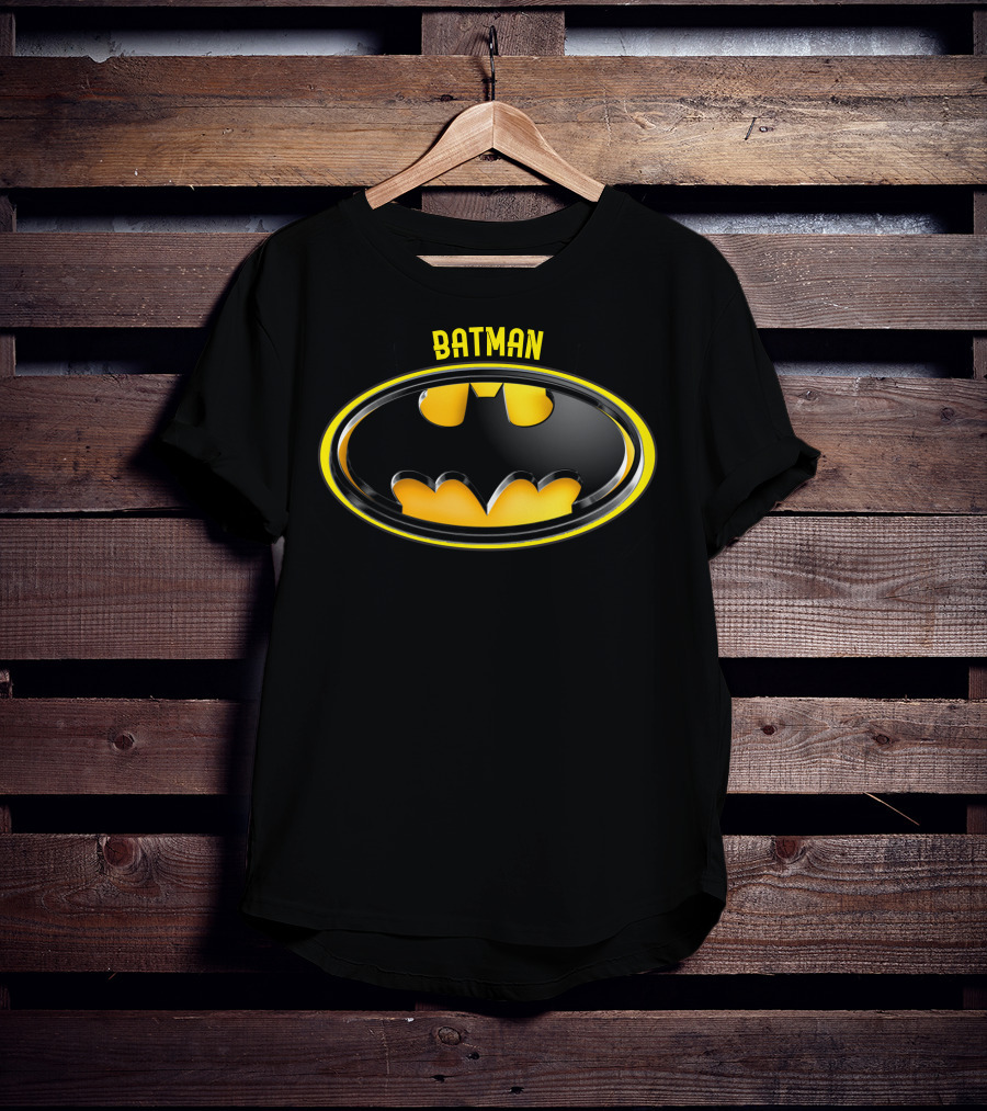 BATMAN Bat Symbol Icon Oval Emblem T-Shirt