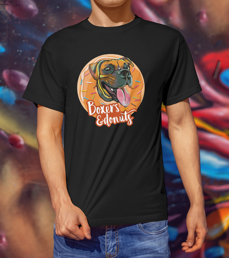 Boxers And Donuts Sprinkled Happiness T-Shirt