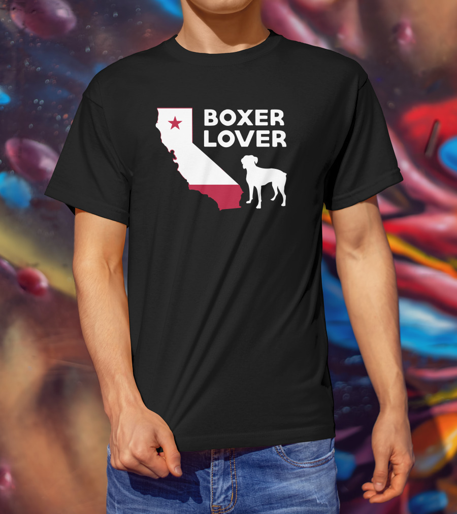 California Boxer Dog Enthusiast T-Shirt