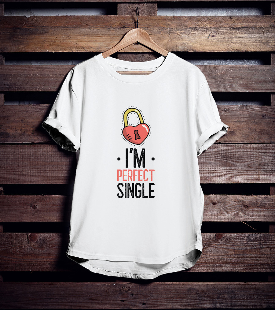 I'm Perfect Single Lock Heart T-Shirt