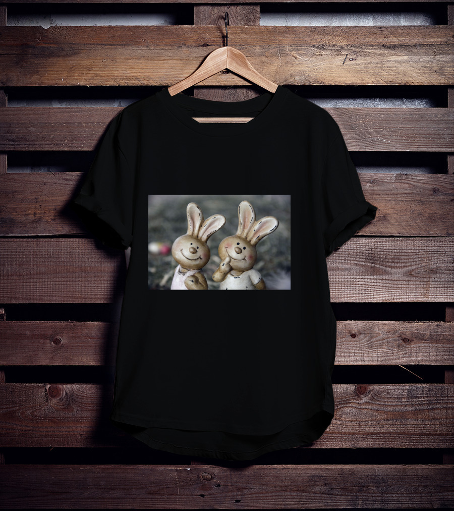 Rabbit Forever Smiling Bunny Figurines T-Shirt
